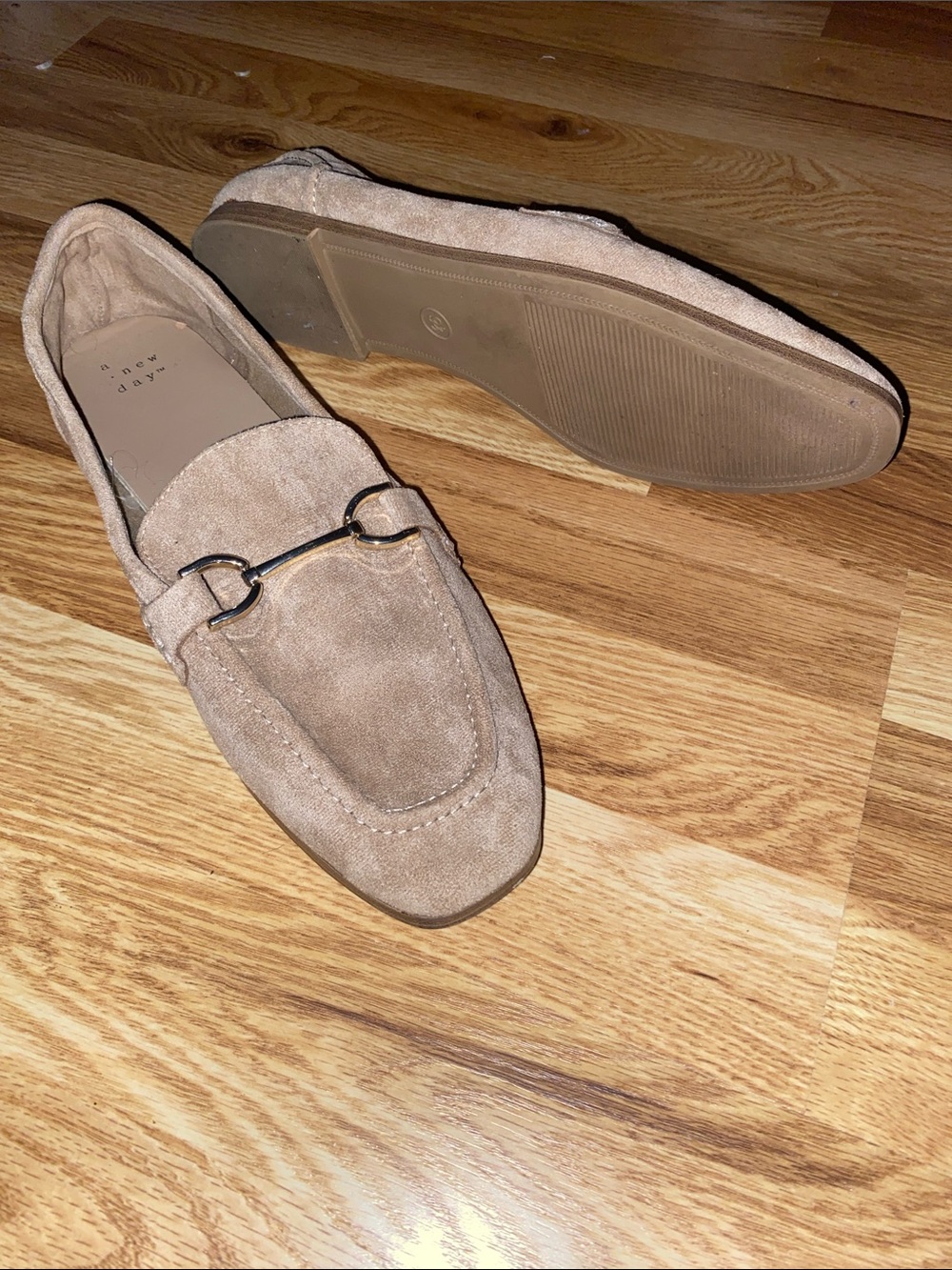 a new day Suede Bit Loafers in Taupe